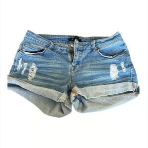 Forever 21 Denim Blue Jean Shorts Size 28 EUC #M-031